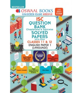 Oswaal ISC Question Bank Class 11 & Class 12 English Paper-1 Language Chapter Wise and Topic Wise | Latest Edition
